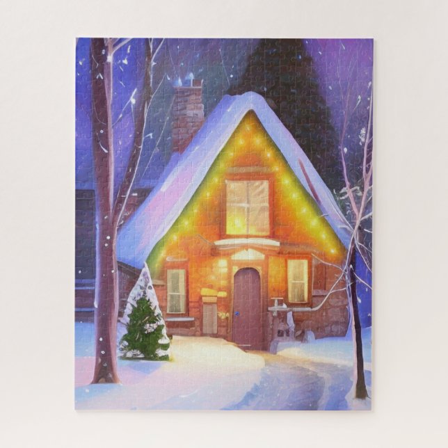 CABANE NEIGEUSE ART CHRISTMAS PUZZLE (Vertical)