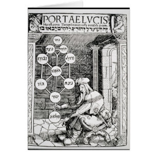 Cabbalist juif tenant un sephiroth