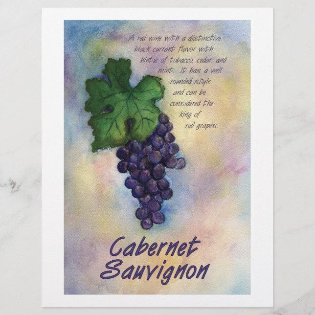 Cabernet Sauvignon En-Tête De Vin (Devant)