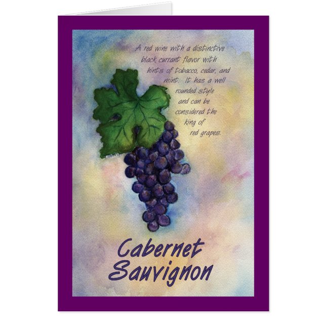 Cabernet Sauvignon Wine Card (Devant)