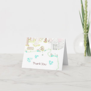 Cabine dans les bois - Carte de remerciements