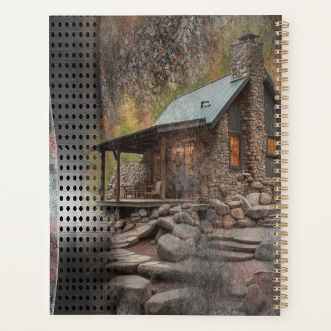 Cabine de pierre de famille rustique (Dos)