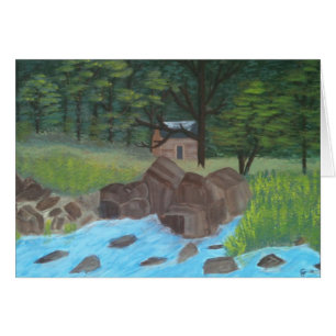 Cabine et arbres de rondin