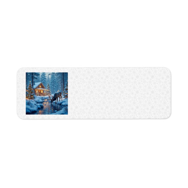 Cabine Étiquette de adresse de Noël (Devant)