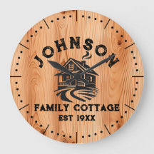 Cabine familial horloge en bois de cèdre personnal