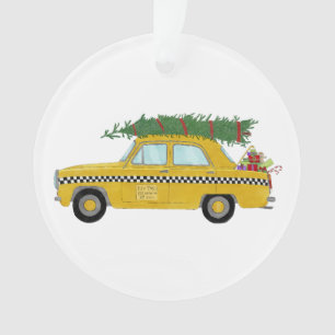 Cabine jaune de New York Taxi arbre de Noël