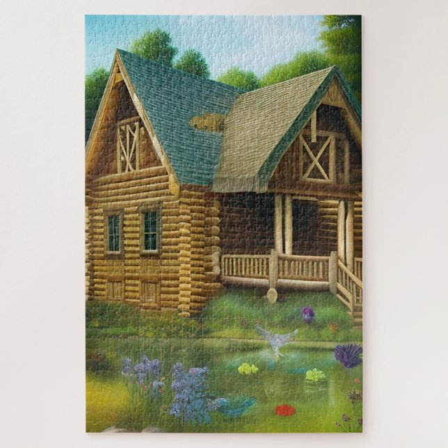 Cabine par Pond Jigsaw Puzzle (Vertical)