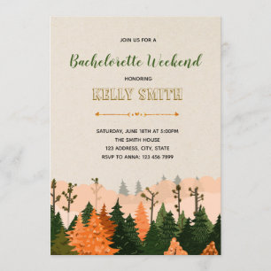Cabine week-end bachelorette invitation