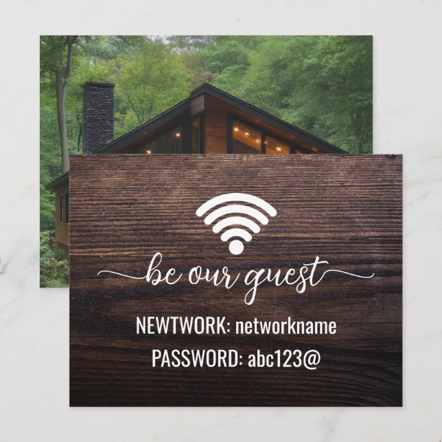 Cabines de location Cartes Wifi Rustiques (Devant / Derrière)