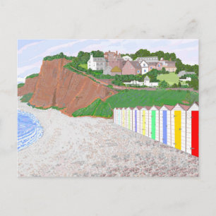 Cabines de plage de Budleigh Salterton Cartes post