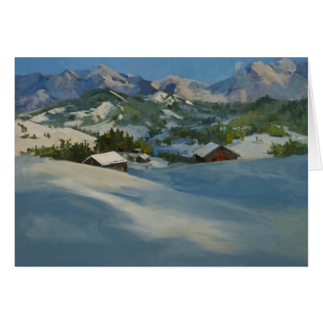 Cabines de ski dans les montagnes (Devant Horizontal)