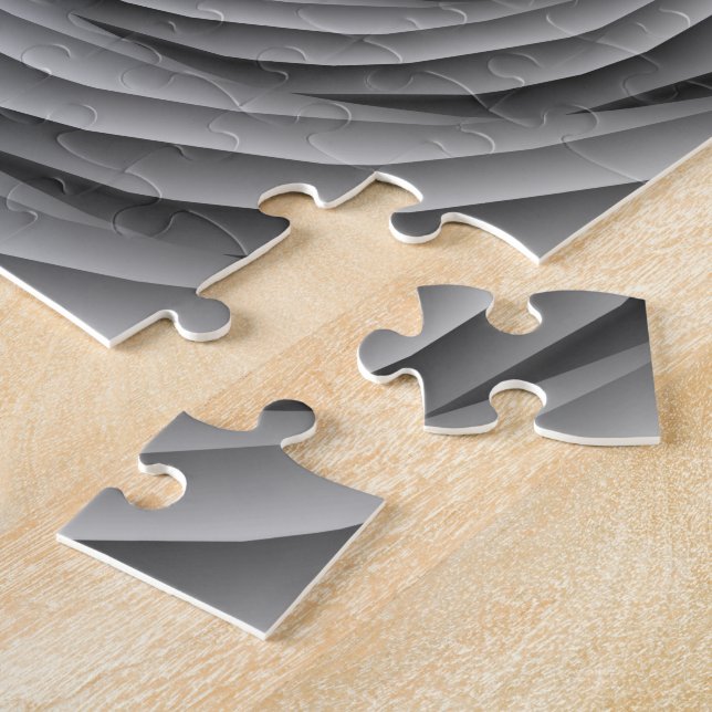 Câbles enroulés en Puzzle noir et blanc (Côté)