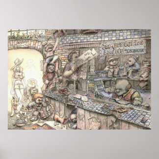 Câbles et nains de pare-chocs - Poster