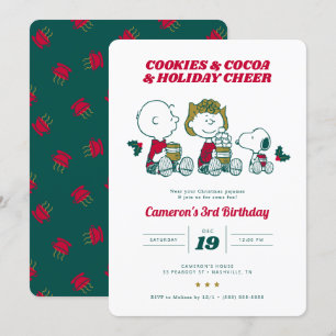 cacahuètes   Cookies et cacao Invitation d'anniver