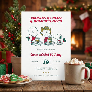 cacahuètes Cookies et cacao Invitation d'anniver
