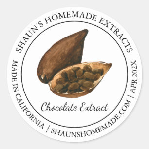 Cacao Chocolat Extrait étiquette moderne