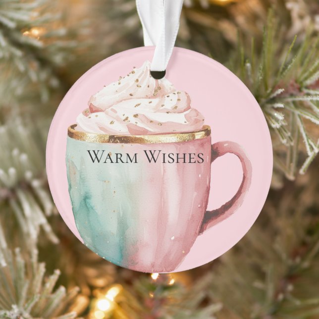 Cacao de Noël Doré Blush Rose Menthe Vœux Chaleure (Arbre)