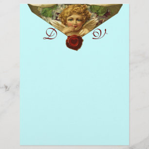 CACHET DE CIRE ANGEL HEART Monogramme Bleu
