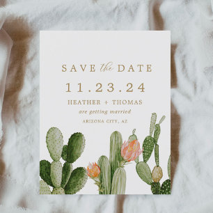 Cactus aquarelle bon marché Dessert Save the Date