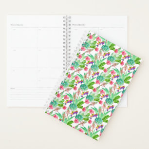 Cactus aquarelle brillante et Motif succulent