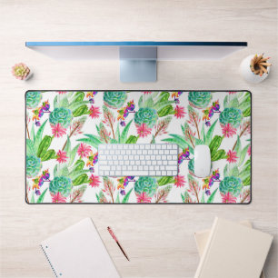 Cactus aquarelle brillante et Motif succulent