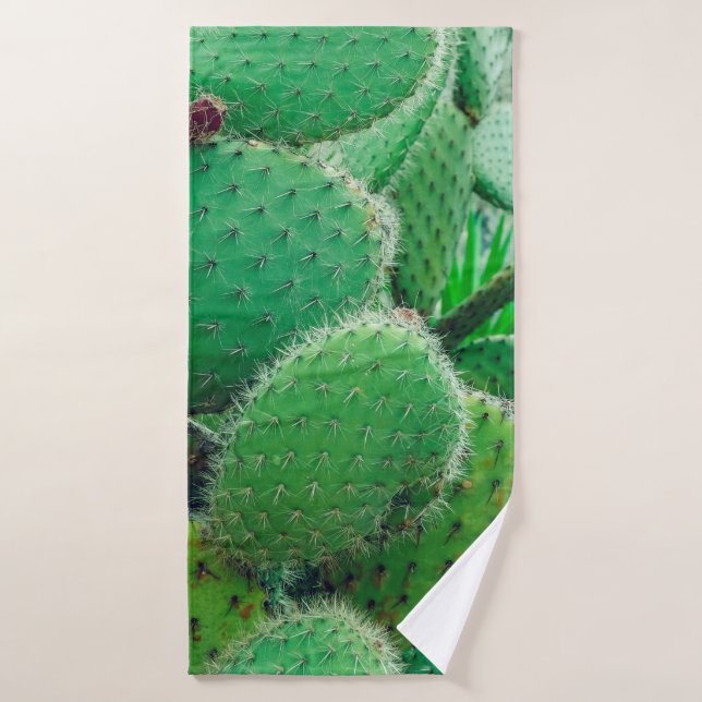 Cactus, cactus de poires épineuses, épines de cact (Serviette de bain)