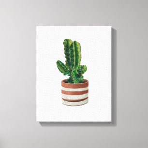 Cactus Crayon dessiné à la main Crayon Art toile