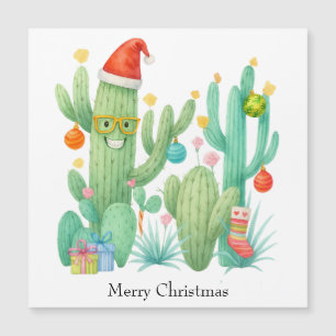 Cactus de Noël festif avec chapeau et ornement de 