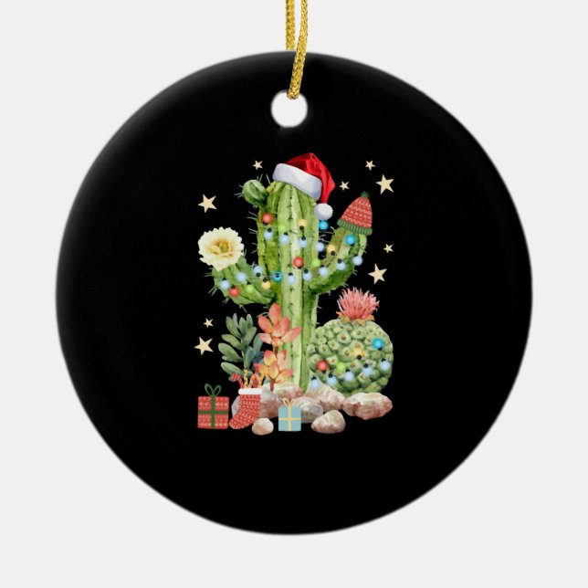 Cactus Décoration de Noël T Chemise (Devant)
