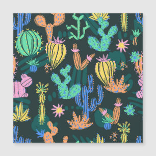 Cactus dessiné à la main : sans couture scandinave