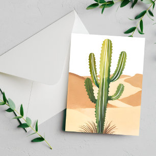 Cactus du désert Carte de cactus verts à l'aquar