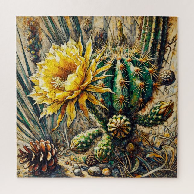 Cactus en fleurs 600 pièce Puzzle (Vertical)