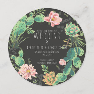 Cactus et invitations succulentes, mariage de