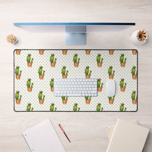 Cactus et Motif de point de polk Succulent (Bureau 1)