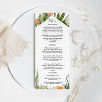 Cactus Floral Desert Mariage plat menu plat