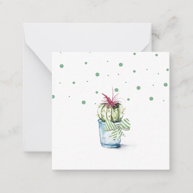 Cactus Merci Cartes Mini (Devant)