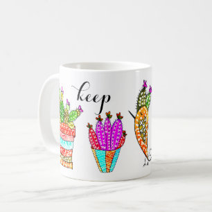 Cactus mignons et colorés Garder la vie Simple Mug