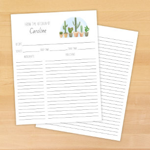Cactus Plantes Succulentes Cartes de Recette Reliu