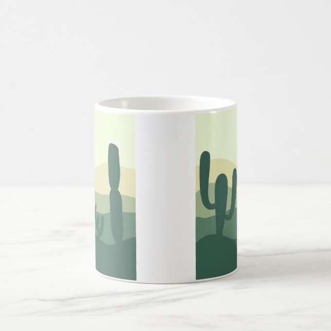 cactus, soleil et désert  tasse à café (Centre)