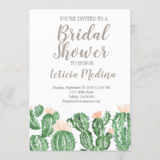 Cactus succulent mariage invitation de douche nupt