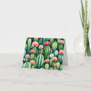 cactus succulents aquarelle Carte de remerciements