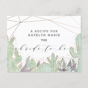Cactus & Succulents Carte de la mariée à la mode p