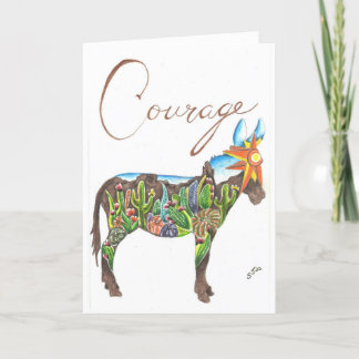 Cactus sud-ouest Mule par Sherry Jarvis Carte plié