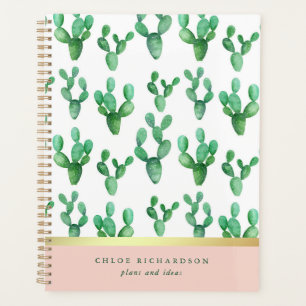 Cactus tendance Blush et Faux Gold Desert Motif