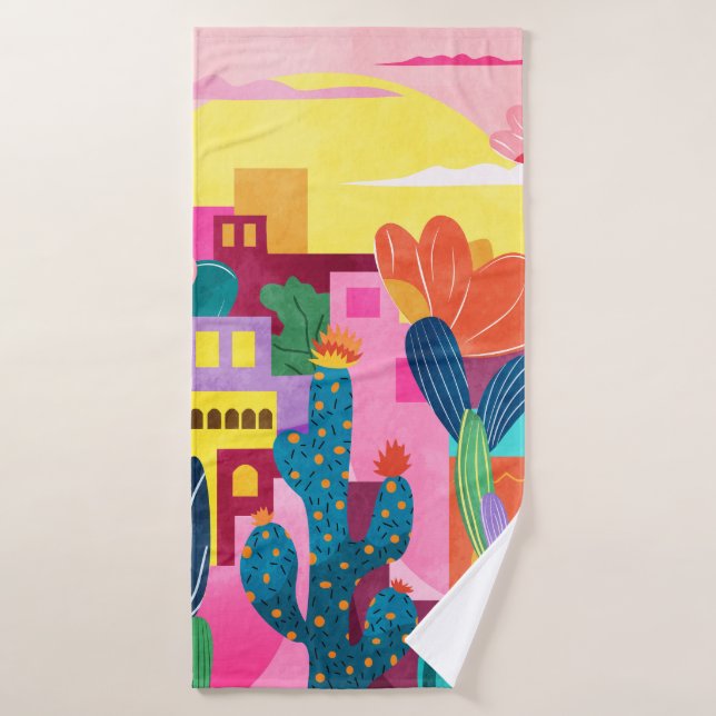 Cactus Town (Serviette de bain)