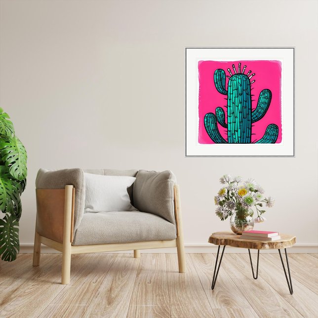Cactus vert - Impression d'art (Green Cactus - Art Print
Artists: Roger Smith)