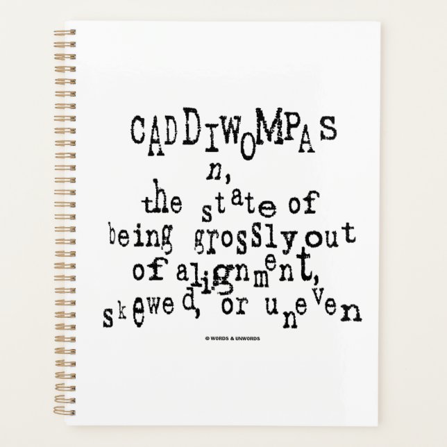 Caddiwompas Noun Définition État Grossement Inégal (Devant)