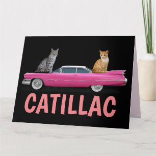 CADDY ROSE CHAT CLASSIQUE VOITURE GRANDE CARTES D'