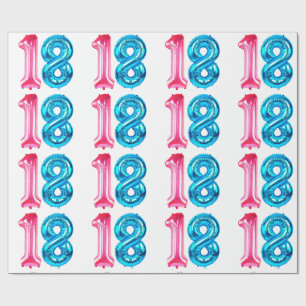 Cadeau 18 Papier d'enveloppement de ballons