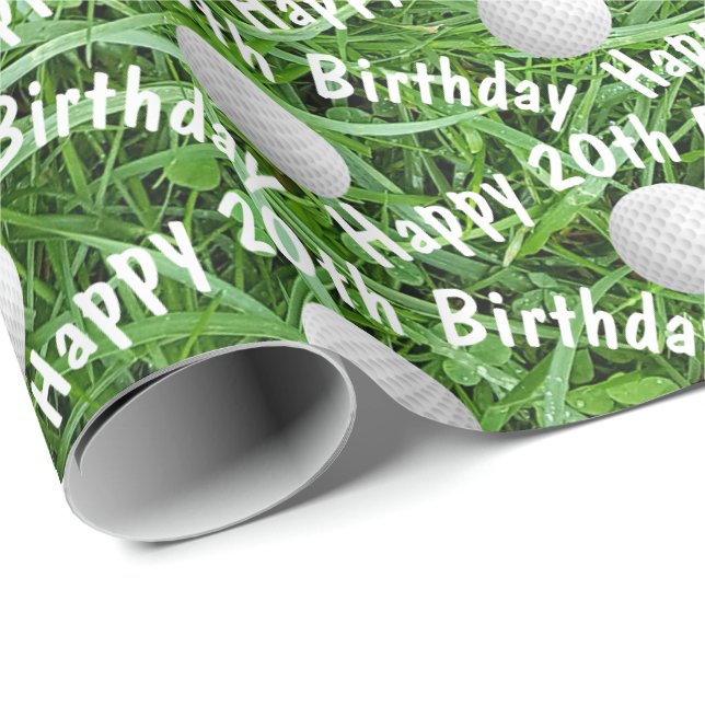 Cadeau 20e anniversaire Ballons de golf sur papier d'enve (Coin rond)
